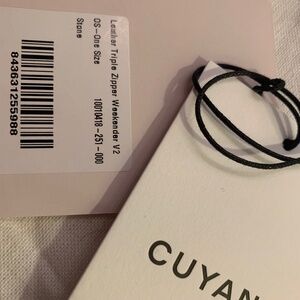 Cuyana (NWT) Leather Triple Zipper Weekender V2 - Stone